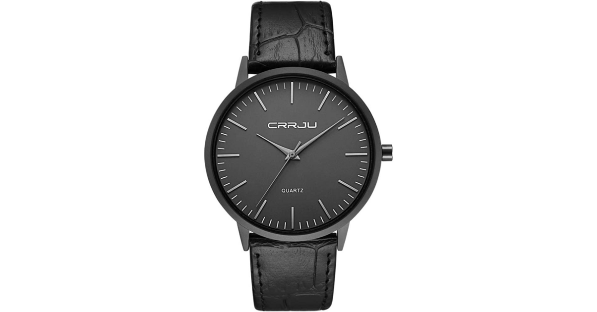 Montre Classique Élégante en Acier Noir main image 1